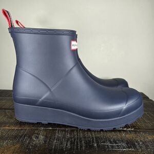 Hunter Play Boots Short Womens Size 11 Rain Boots Original Waterproof Blue